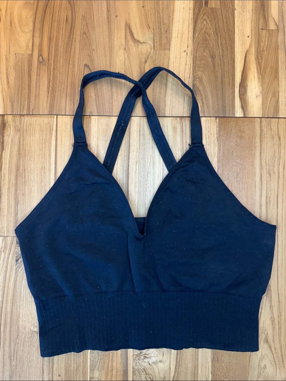 Free People Intimately Seamless Longline Bralette — M/L — Black